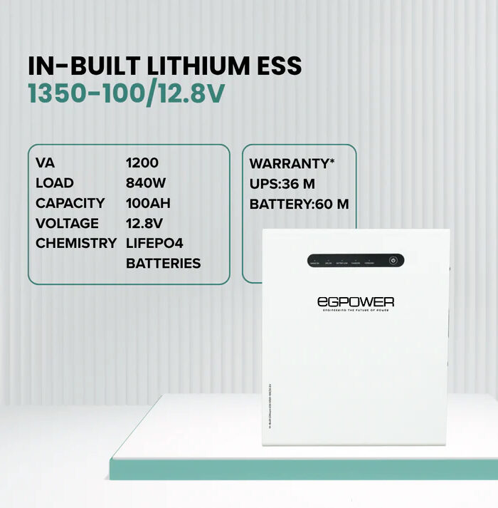 In-built Lithium ESS 1350-100/12.8V